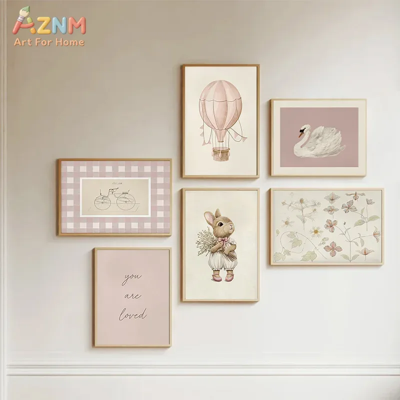 Baby Nursery Vintage Decor - AZNM Картина на холсте в стиле