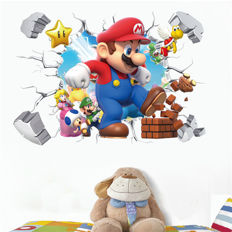 Baby Nursery Wall Stickers - 3D-наклейки на стену с персонажами мультфильмов