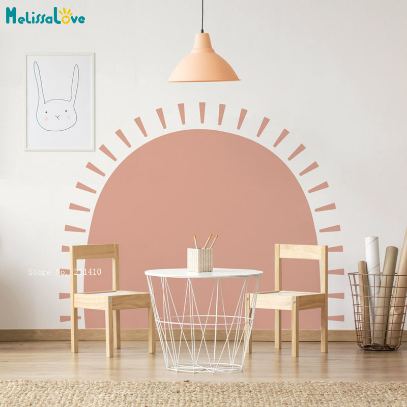 Baby Nursery Wall Stickers - Половинные солнцезащитные настенные наклейки в стиле