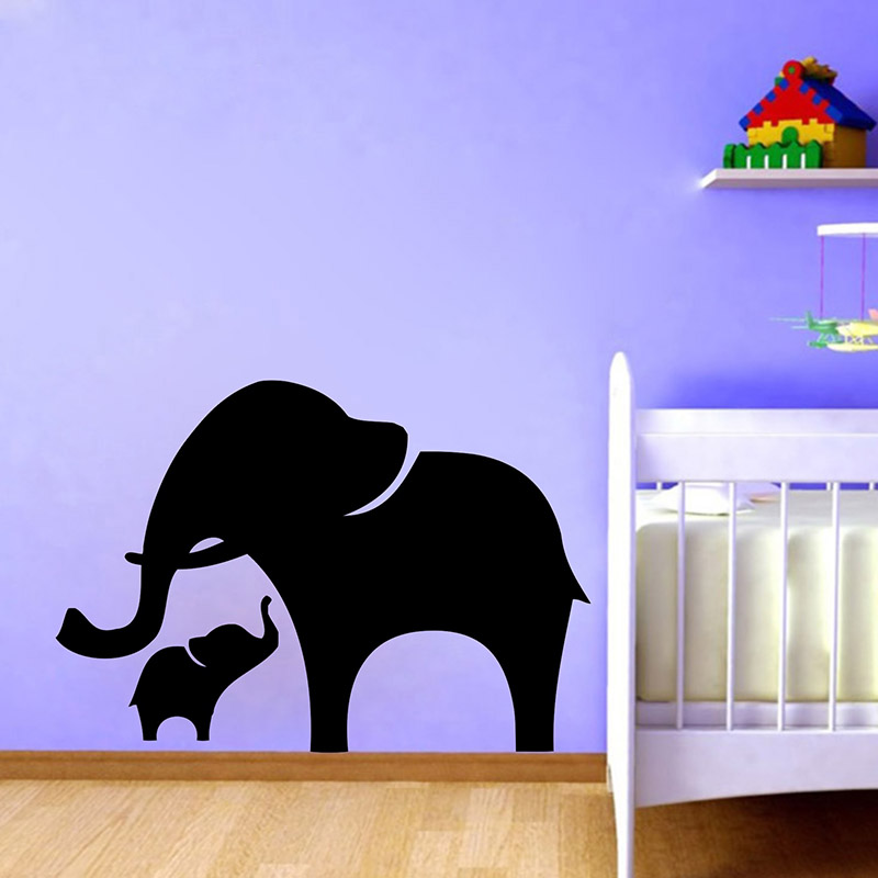 Baby Nursery Vinyl Wall Stickers - Мама и слоненок наклейка на стену