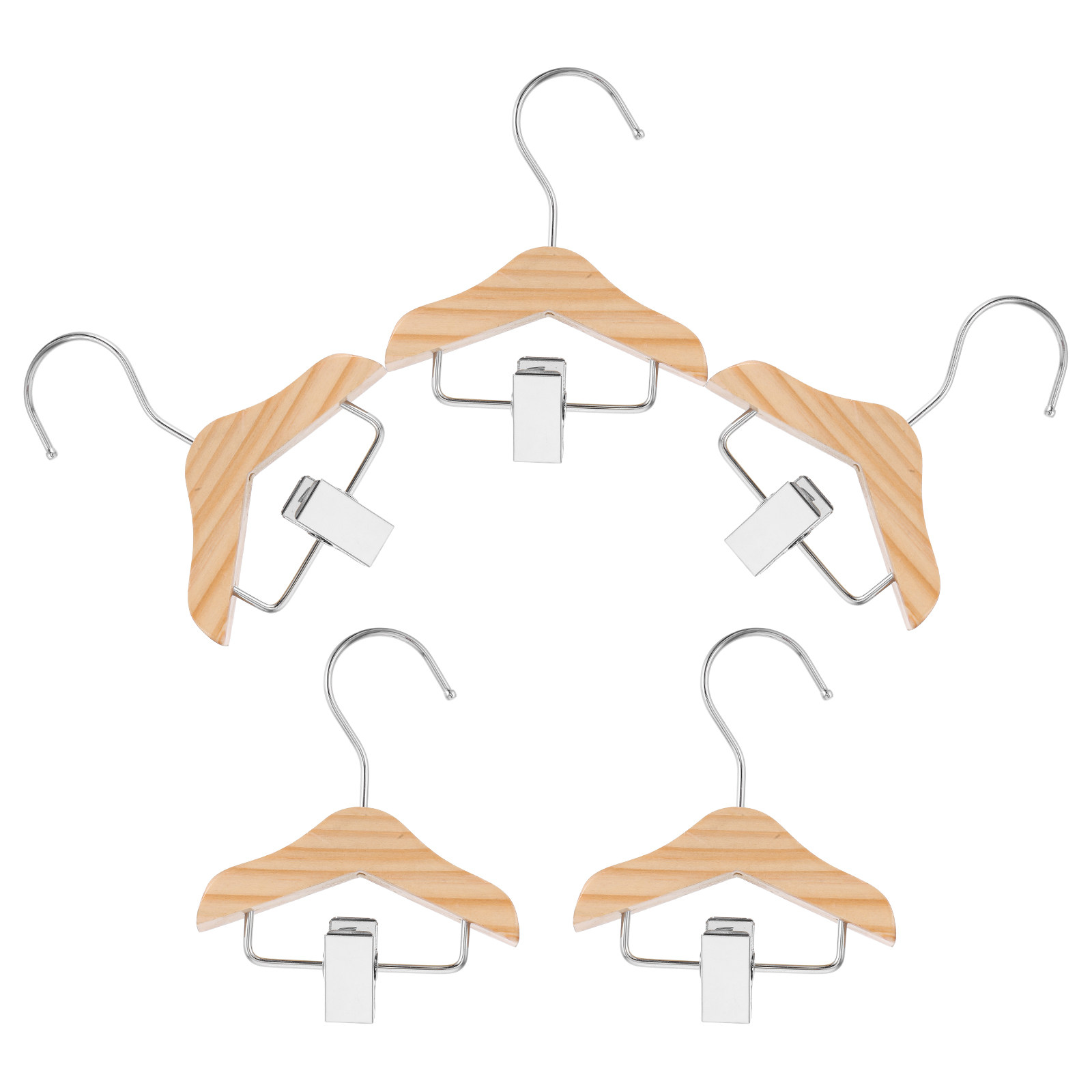 Baby Nursery Hangers - 5 шт. деревянных мини-вешалок для одежды