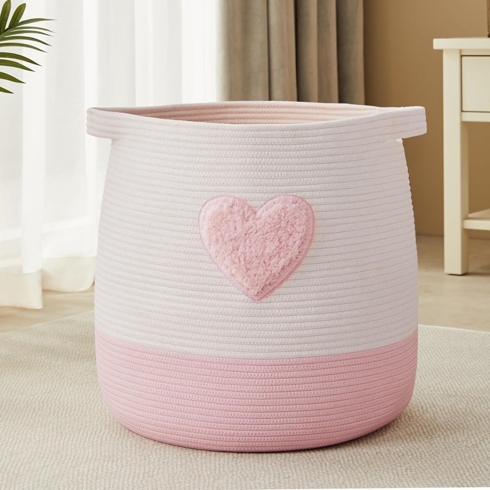 Baby Nursery Laundry Basket - Розовая корзина для белья для детей,
