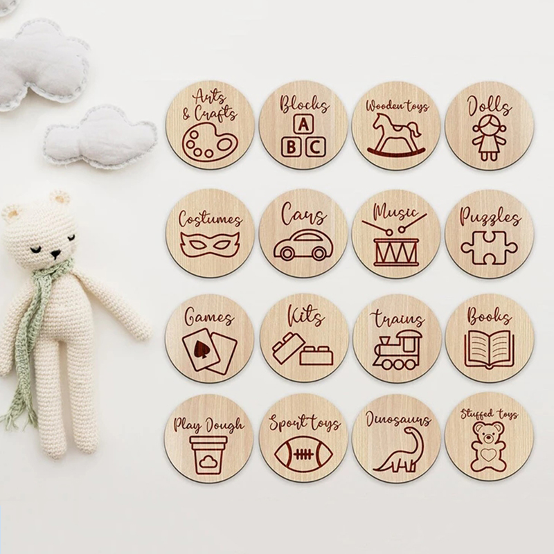 Baby Nursery Items - Деревянные бирки для хранения, декор для