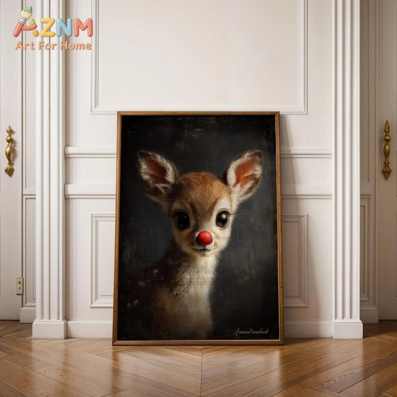 Baby Nursery Vintage - Настенное искусство на холсте без рамы: