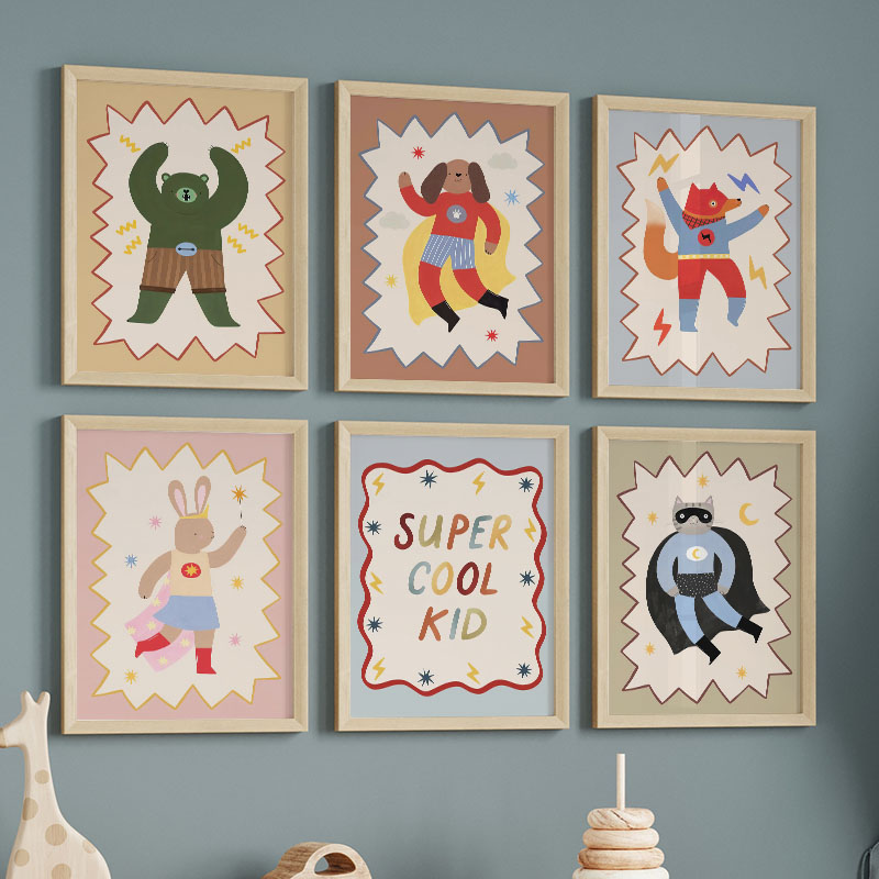 Baby Nursery Items - Забавные мультяшные постеры и картины на