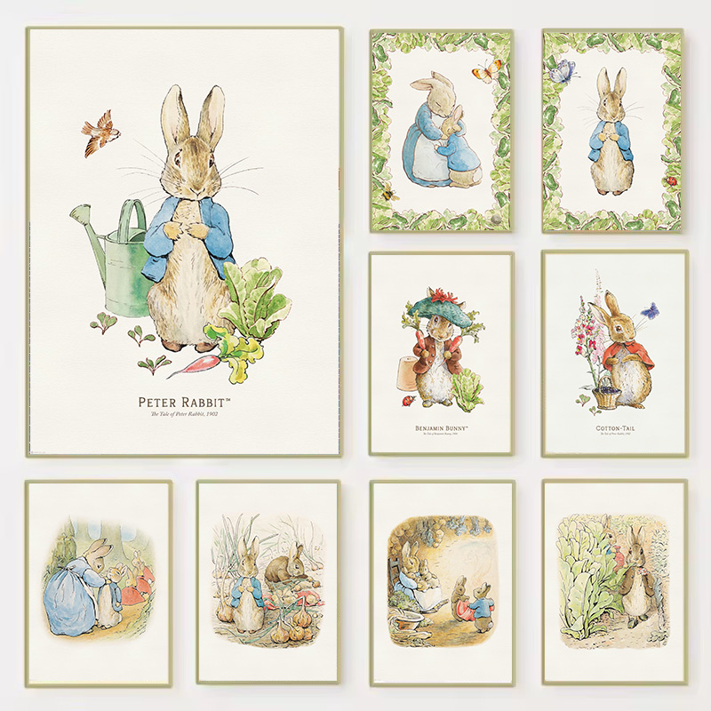 Baby Nursery Vintage - 1 шт. безрамный декоративный художественный принт,