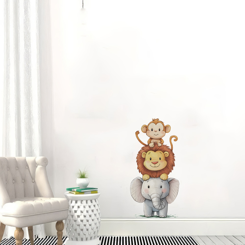 Милые наклейки на стену с лесн – обзор и цена Animals Baby Nursery