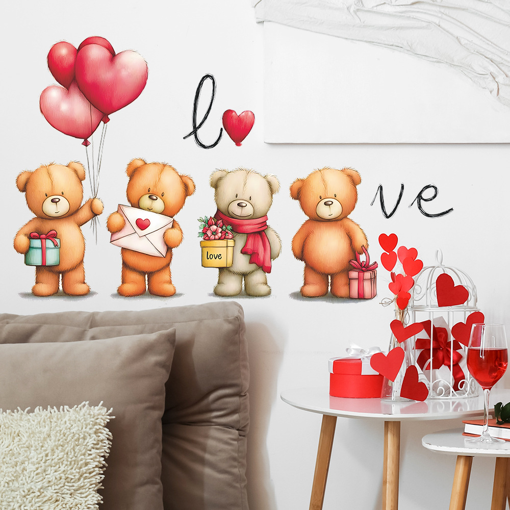Романтический мультяшный медве – обзор и цена Baby Nursery Vinyl Wall Stickers