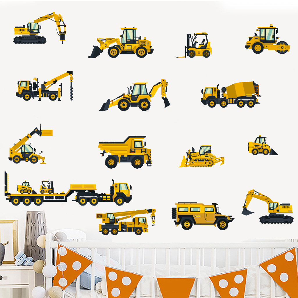 Мультяшный экскаватор, инженер – обзор и цена Baby Nursery Wall Stickers