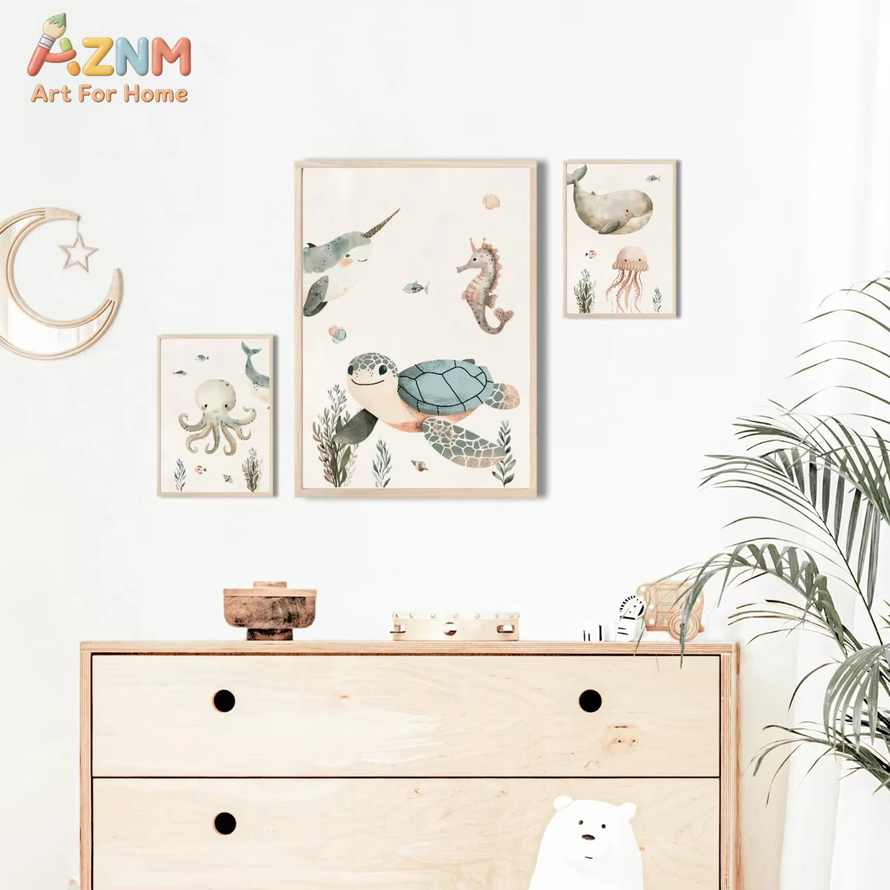 AZNM Картина на холсте с милым – обзор и цена Animals Baby Nursery