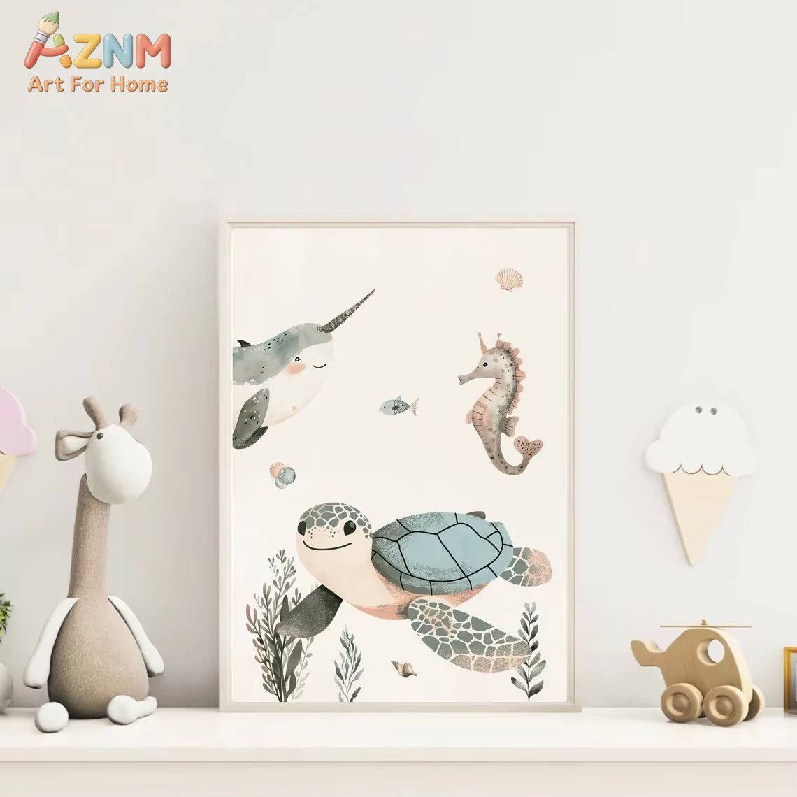 AZNM Картина на холсте с милым – обзор и цена Animals Baby Nursery