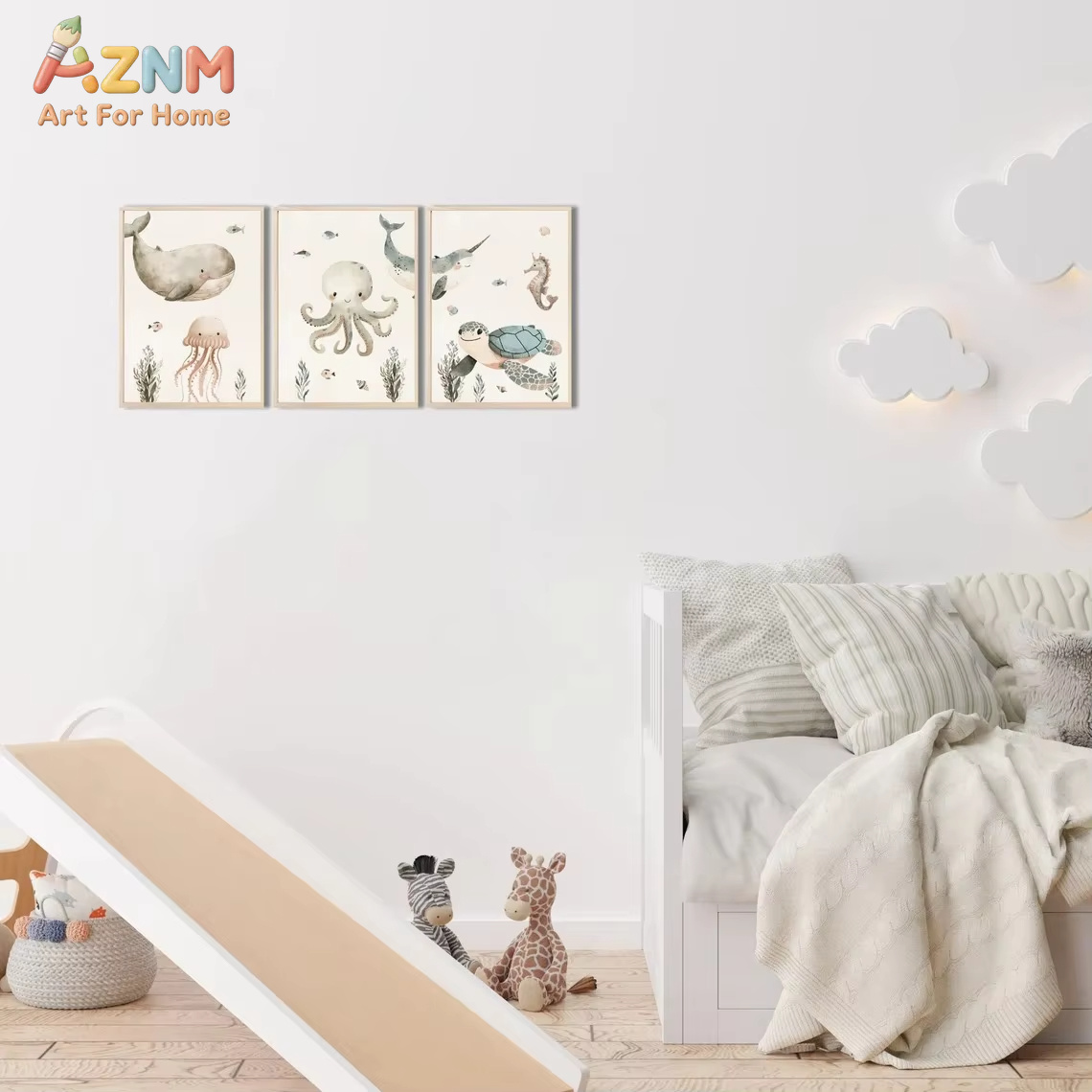 AZNM Картина на холсте с милым – обзор и цена Animals Baby Nursery