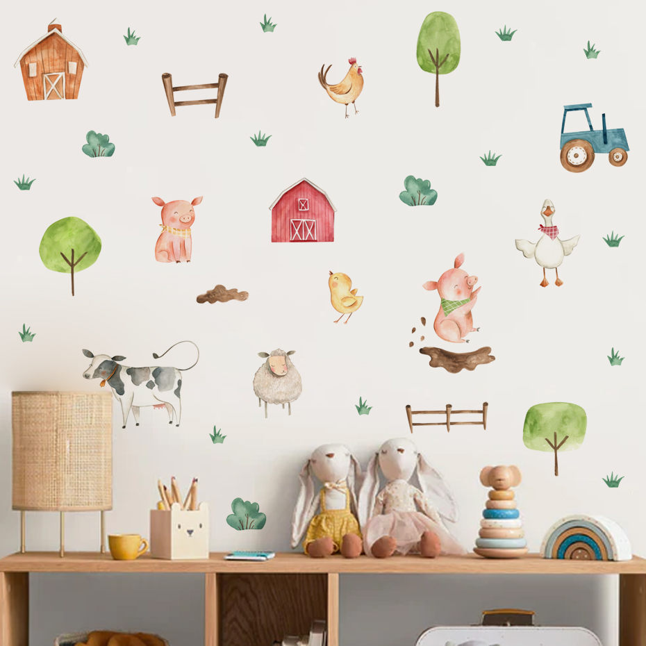 Акварельные милые наклейки в с – обзор и цена Baby Nursery Wall Stickers