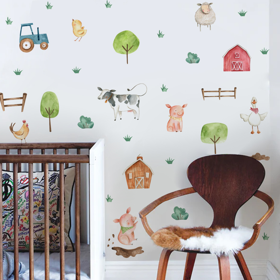 Акварельные милые наклейки в с – обзор и цена Baby Nursery Wall Stickers
