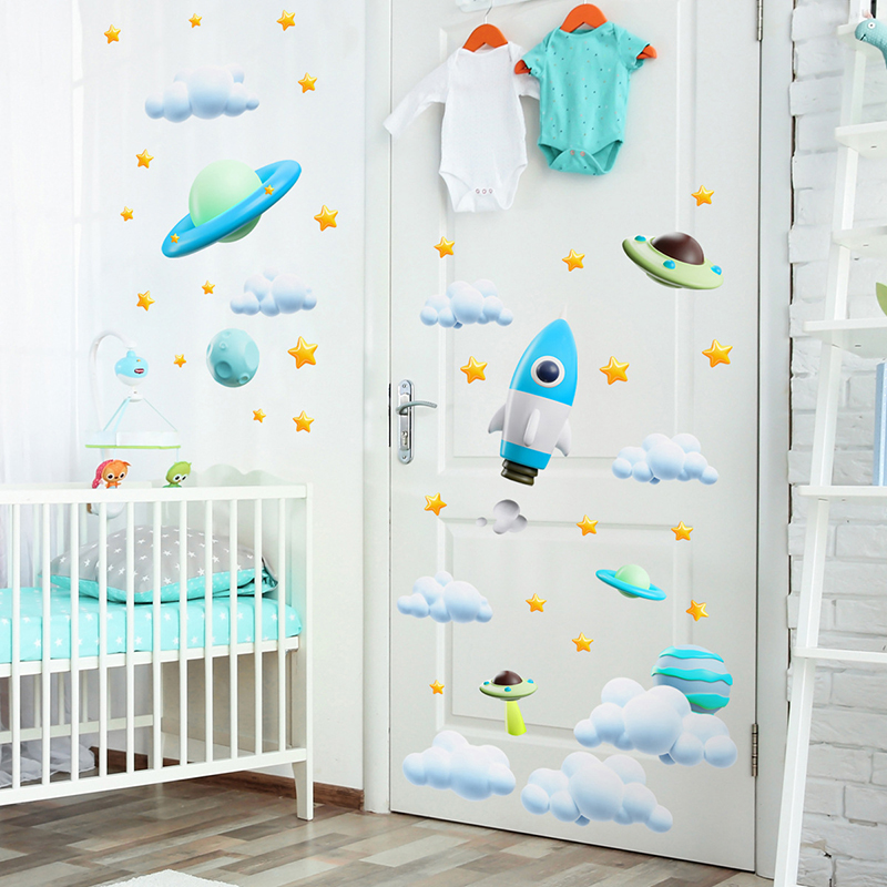 Синяя Галактика, космическая р – обзор и цена Baby Nursery Vinyl Wall Stickers
