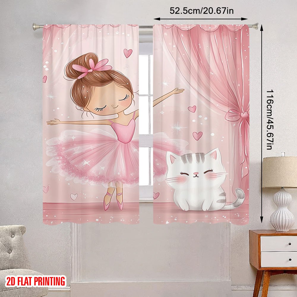 Розовые шторы с принтом «Балер – обзор и цена Baby Nursery Blackout Curtains
