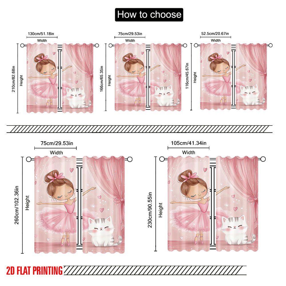 Розовые шторы с принтом «Балер – обзор и цена Baby Nursery Blackout Curtains