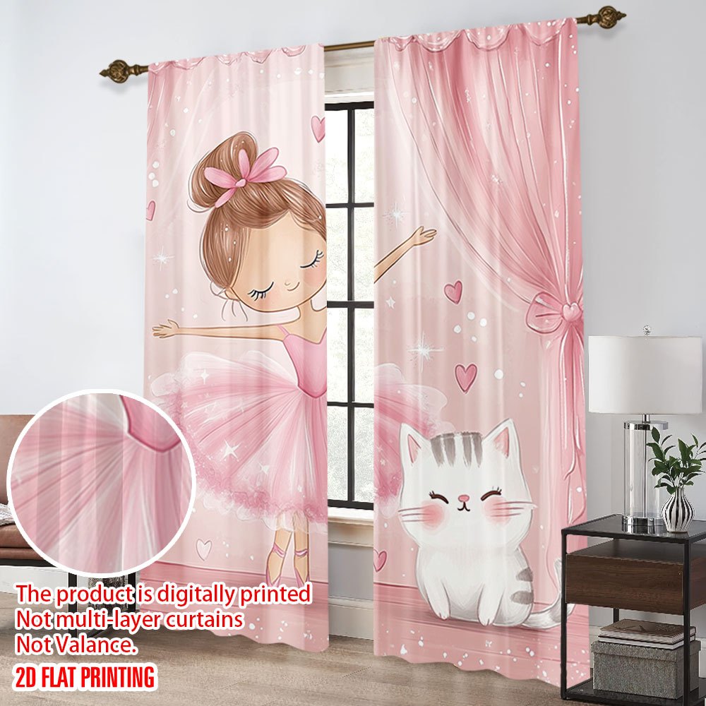 Розовые шторы с принтом «Балер – обзор и цена Baby Nursery Blackout Curtains