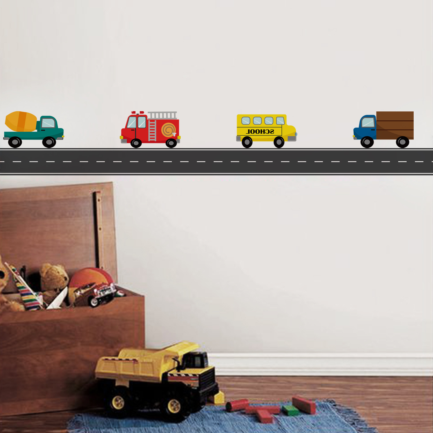 Cartoon Kids Transport Samochó – обзор и цена Baby Nursery Wall Stickers
