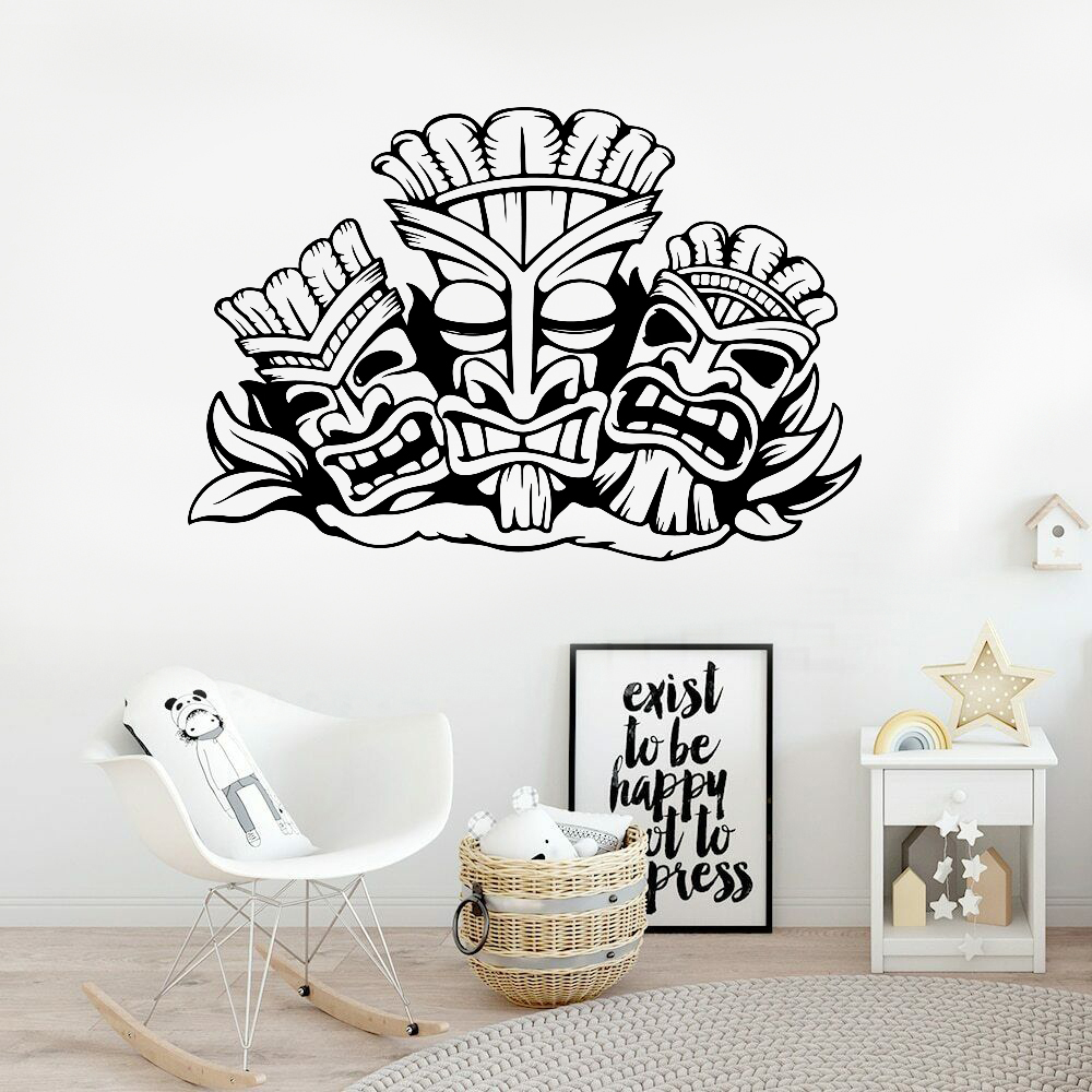 Гавайский Тотем стены Стикеры  – обзор и цена Baby Nursery Wall Stickers