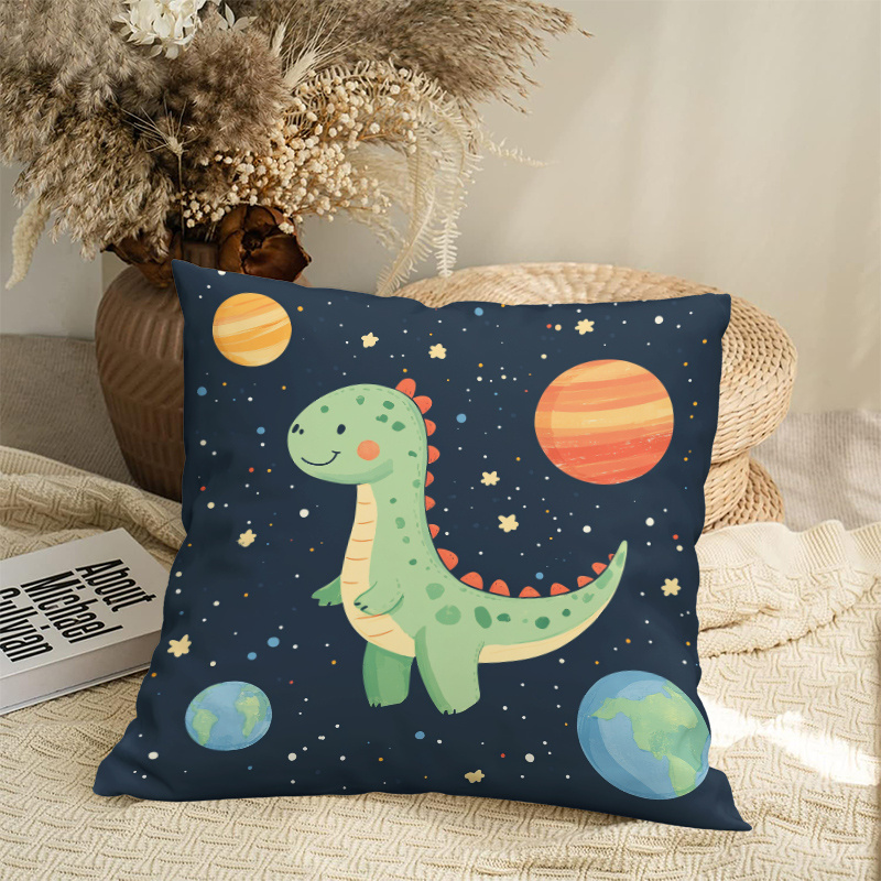 Милая наволочка с динозаврами  – обзор и цена Baby Nursery Cushion