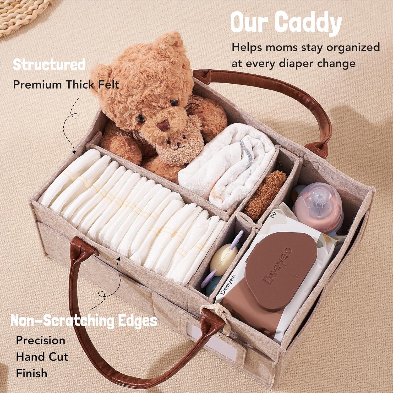Детская войлочная корзина-орга – обзор и цена Baby Nursery Organiser