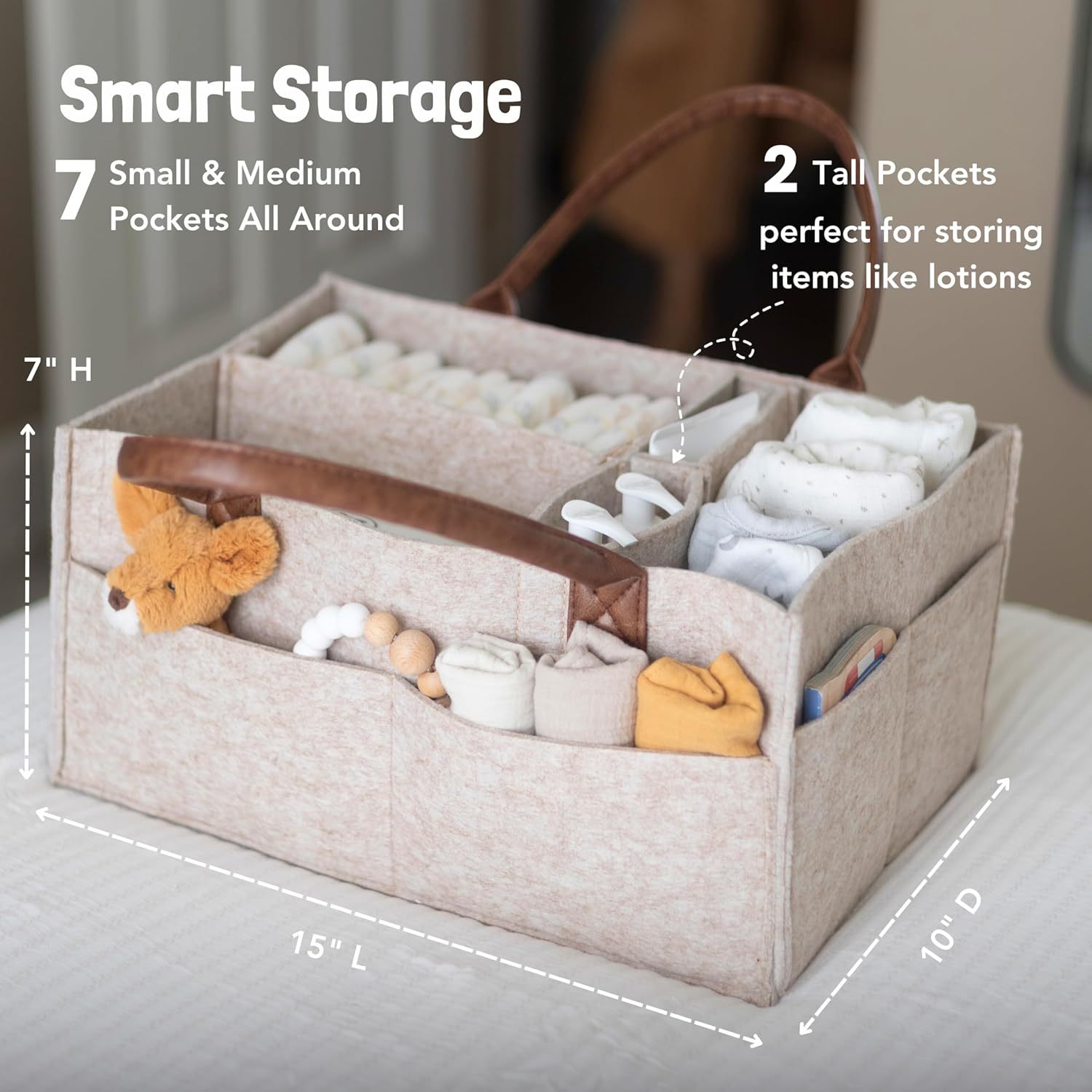 Детская войлочная корзина-орга – обзор и цена Baby Nursery Organiser