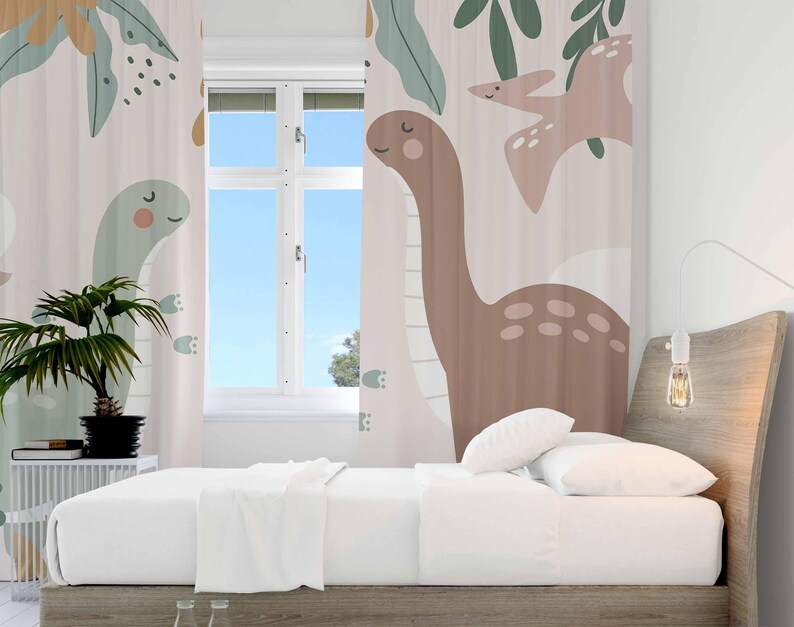 Детские шторы с динозавром, де – обзор и цена Baby Nursery Blackout Curtains