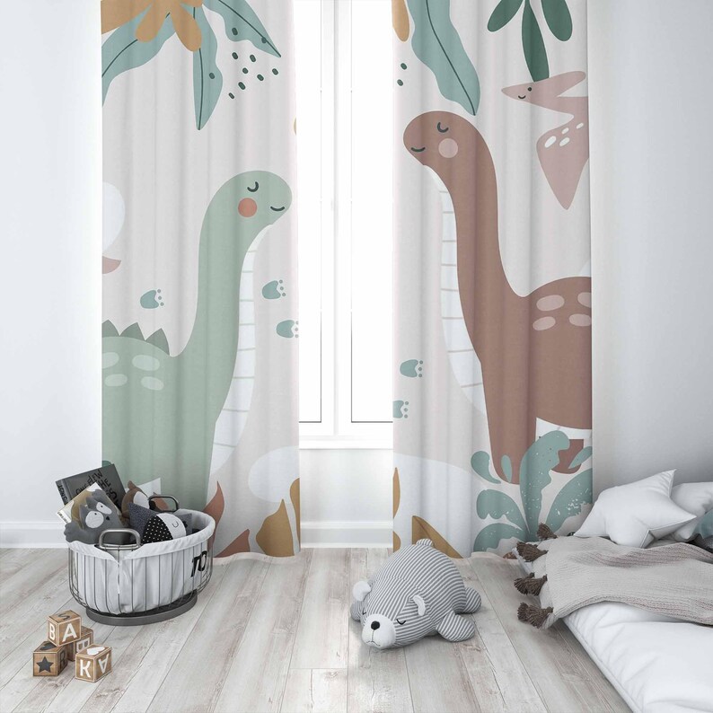Детские шторы с динозавром, де – обзор и цена Baby Nursery Blackout Curtains