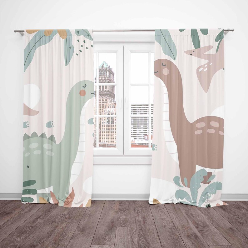 Детские шторы с динозавром, де – обзор и цена Baby Nursery Blackout Curtains