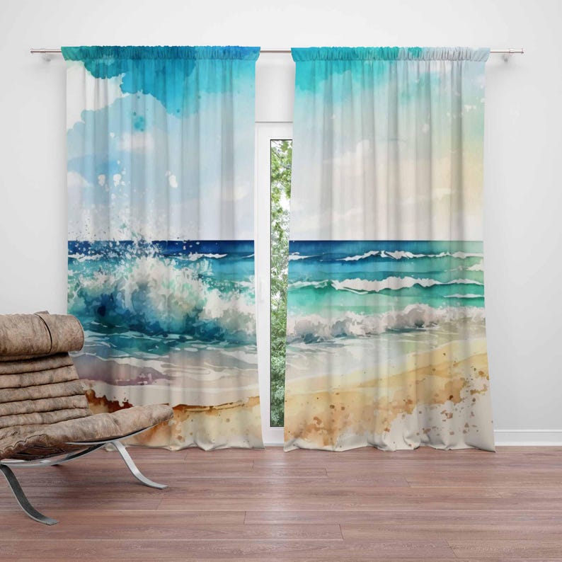 Шторы с морской волной, океан, – обзор и цена Baby Nursery Blackout Curtains