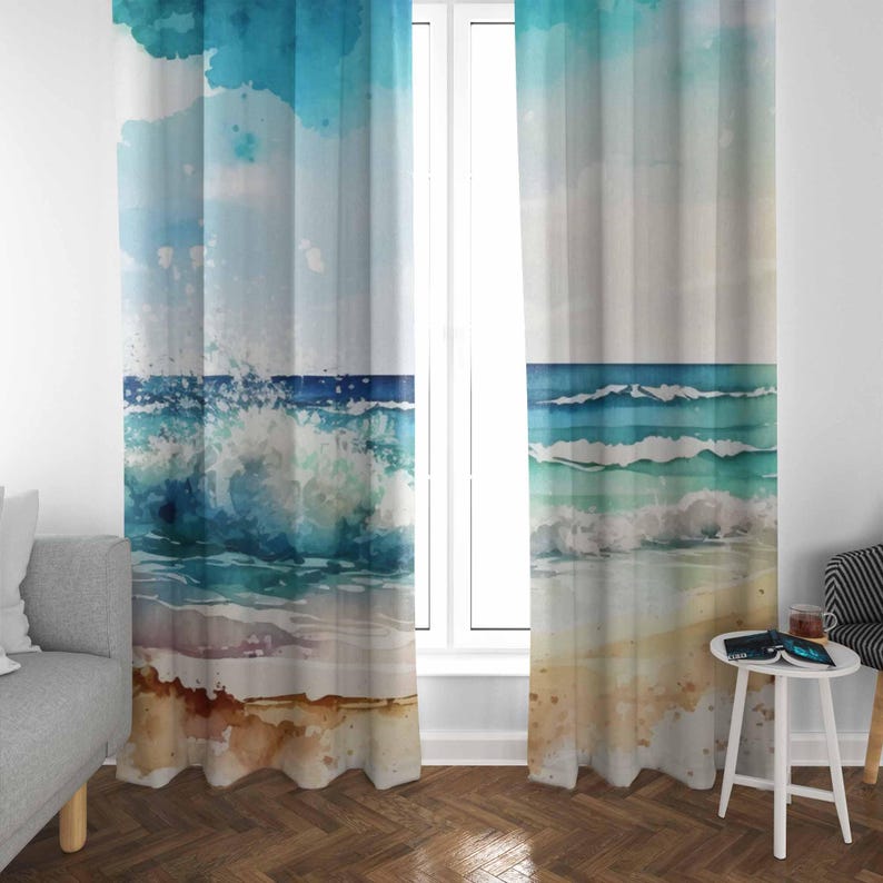 Шторы с морской волной, океан, – обзор и цена Baby Nursery Blackout Curtains