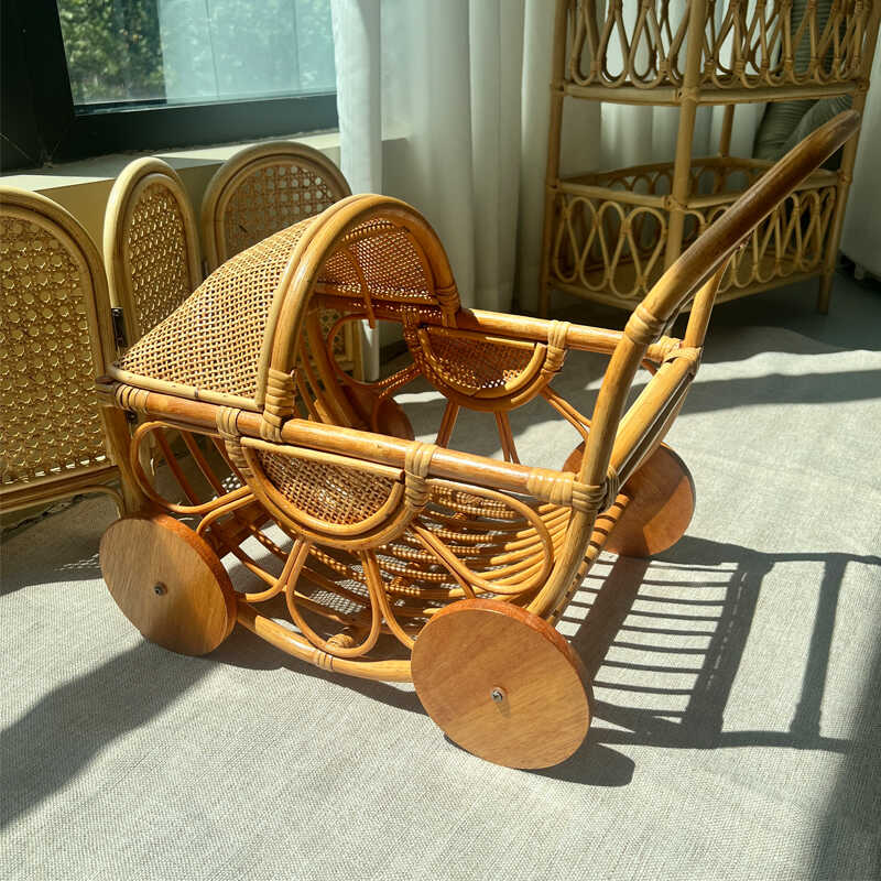 Тканая детская коляска из рота – обзор и цена Baby Nursery Vintage