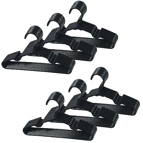 Набор из 20/60 черных пластико – обзор и цена Baby Nursery Hangers