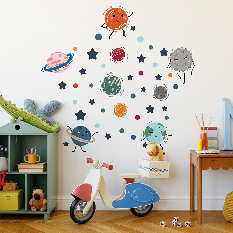 Мультяшная солнечная система,  – обзор и цена Baby Nursery Vinyl Wall Stickers