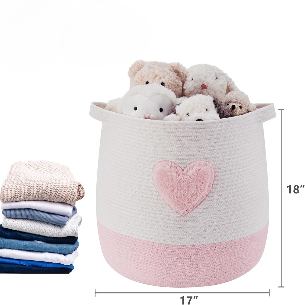 Розовая корзина для белья для  – обзор и цена Baby Nursery Laundry Basket