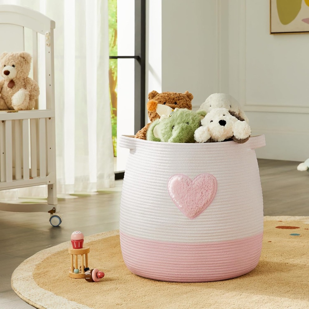 Розовая корзина для белья для  – обзор и цена Baby Nursery Laundry Basket