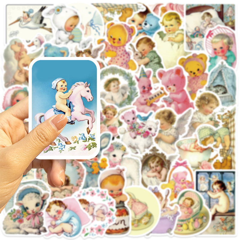 50 шт. винтажных детских накле – обзор и цена Baby Nursery Vintage