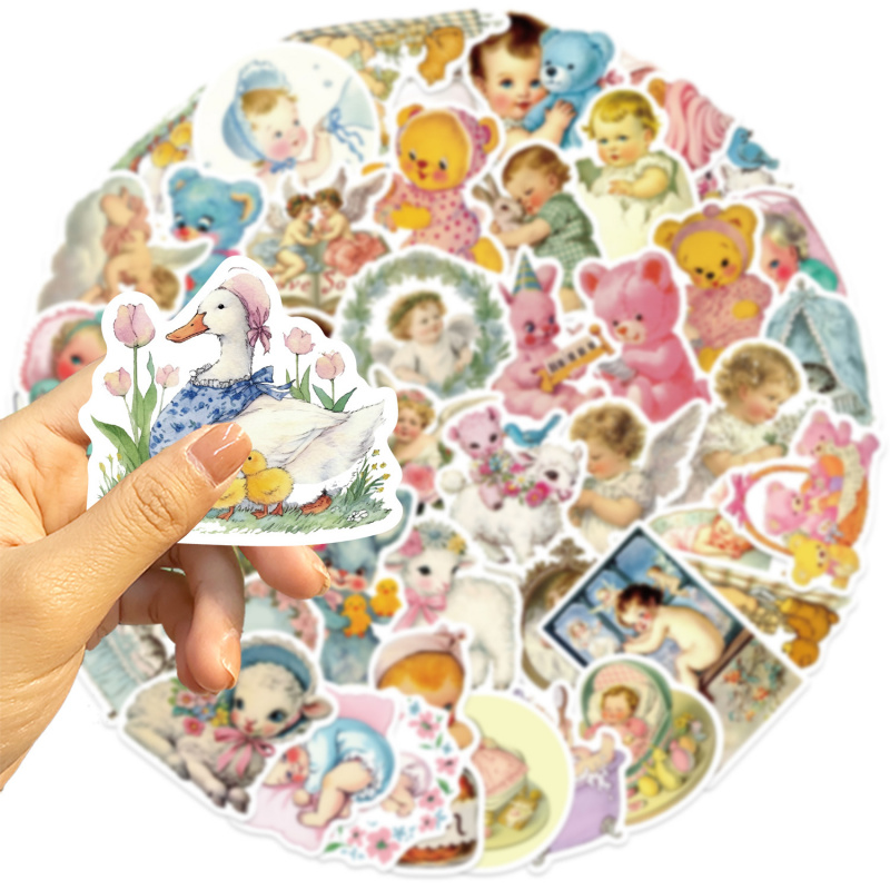50 шт. винтажных детских накле – обзор и цена Baby Nursery Vintage