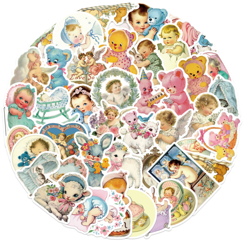 50 шт. винтажных детских накле – обзор и цена Baby Nursery Vintage