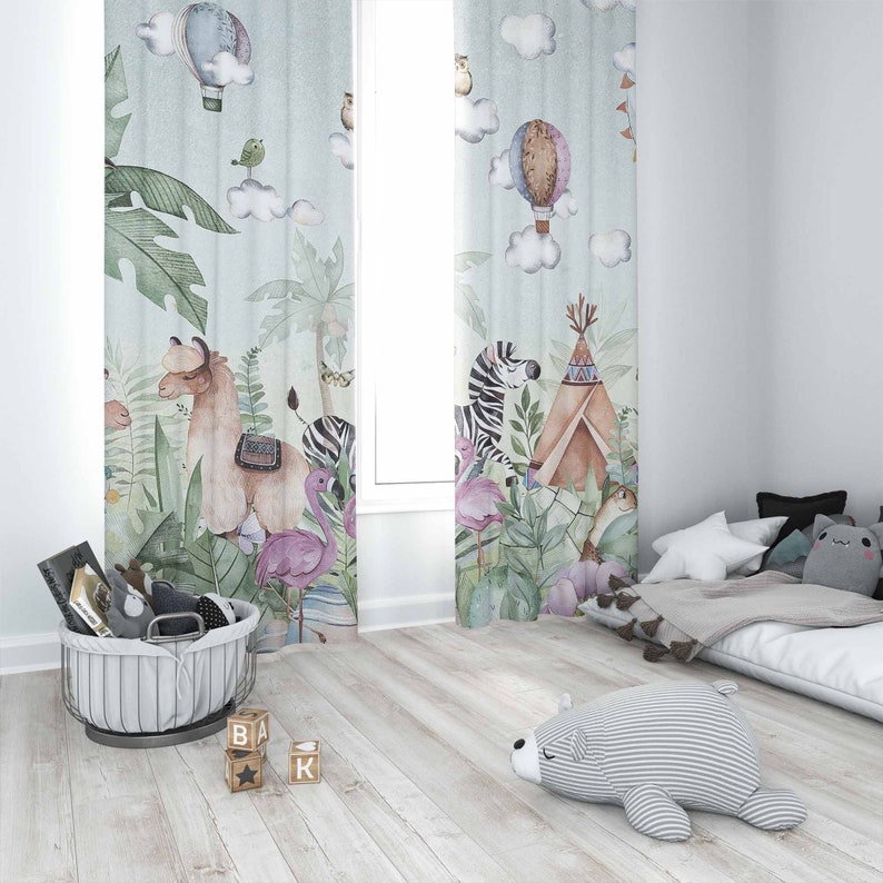 Сафари Животные Вечерние Детск – обзор и цена Baby Nursery Blackout Curtains