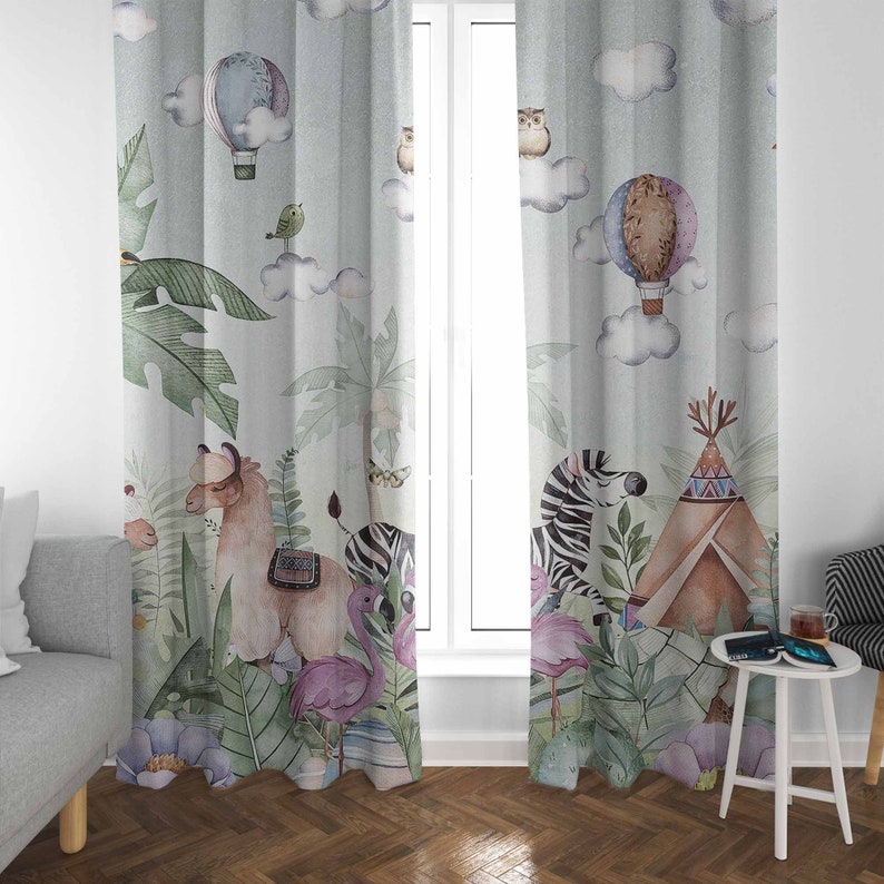 Сафари Животные Вечерние Детск – обзор и цена Baby Nursery Blackout Curtains