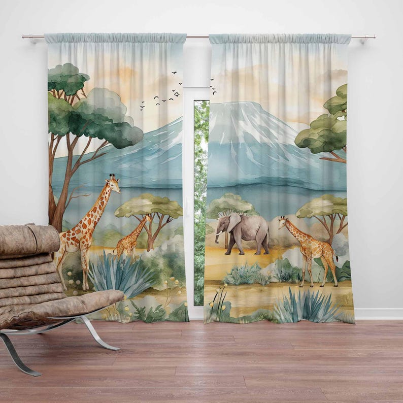 Детские шторы с животными в ст – обзор и цена Baby Nursery Blackout Curtains