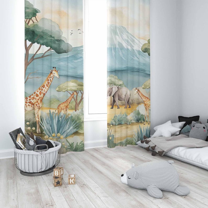 Детские шторы с животными в ст – обзор и цена Baby Nursery Blackout Curtains