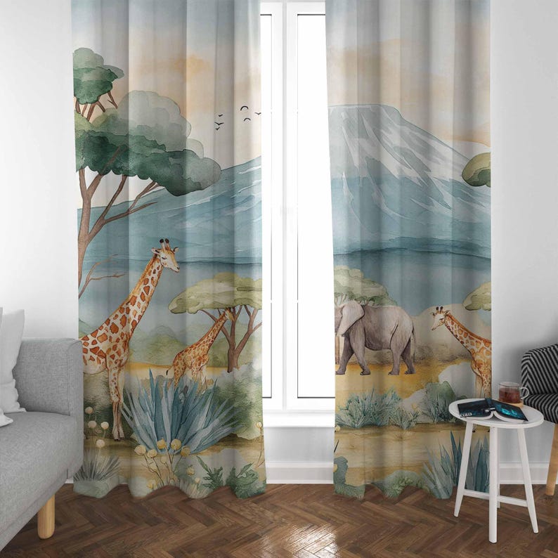 Детские шторы с животными в ст – обзор и цена Baby Nursery Blackout Curtains