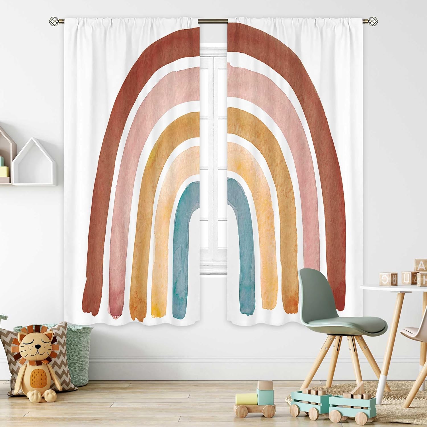 Детские радужные шторы в стиле – обзор и цена Baby Nursery Vintage