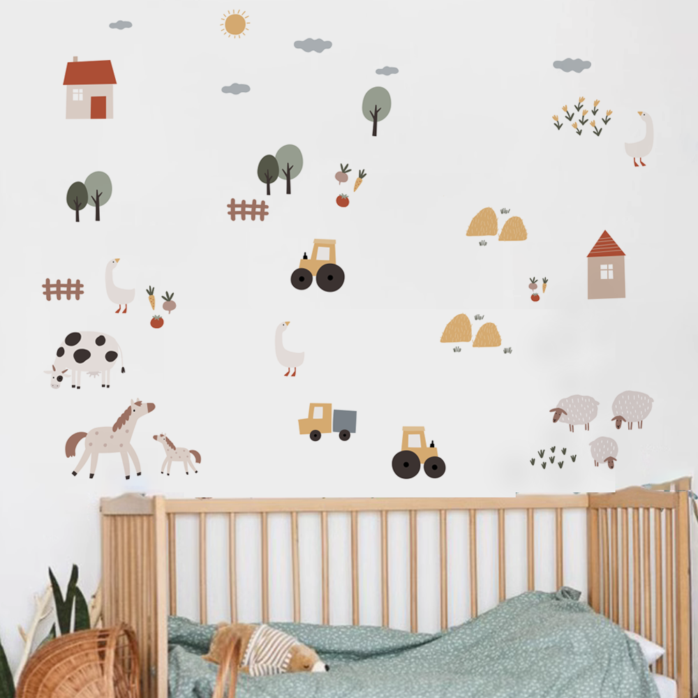 Бохо мультфильм милые коровы ф – обзор и цена Baby Nursery Vinyl Wall Stickers