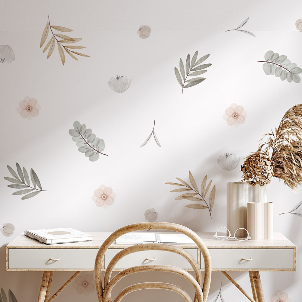 Бохо листья ботанические DIY н – обзор и цена Baby Nursery Vinyl Wall Stickers