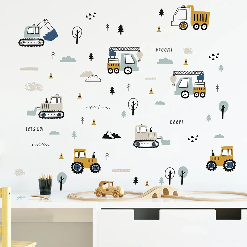 Ручной рисунок, милые автомоби – обзор и цена Baby Nursery Wall Stickers