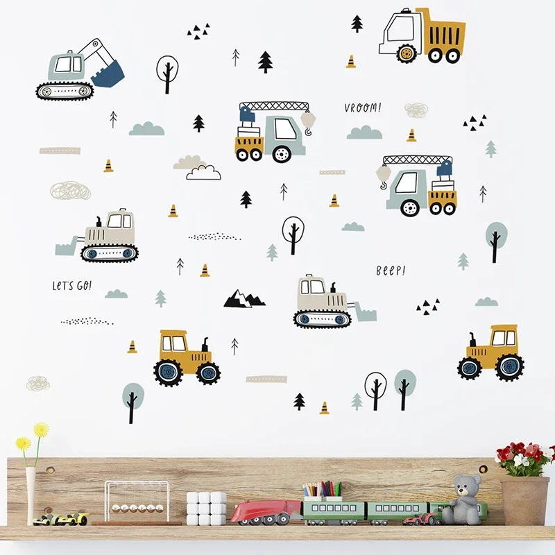 Ручной рисунок, милые автомоби – обзор и цена Baby Nursery Wall Stickers
